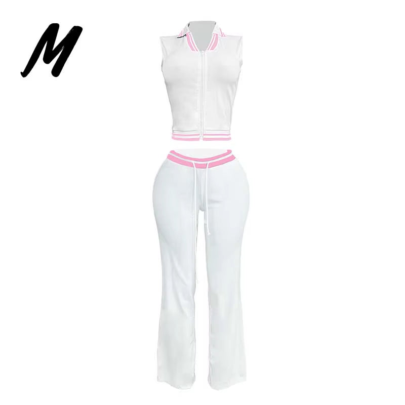 Clothing Manufacturers Custom Logo Polo Vest Top and Skirt Set Tracksuits Women Clothing Loungewear 2 Piece Set Women Sets