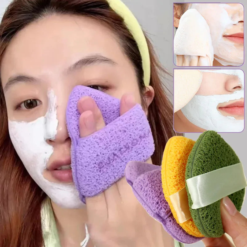 1-3pcs Exfoliating Face Wash Cleansing Sponge Blackhead Removal Makeup Remover Foam Puff Tool Deep Clean Pore Cleaner Skincare