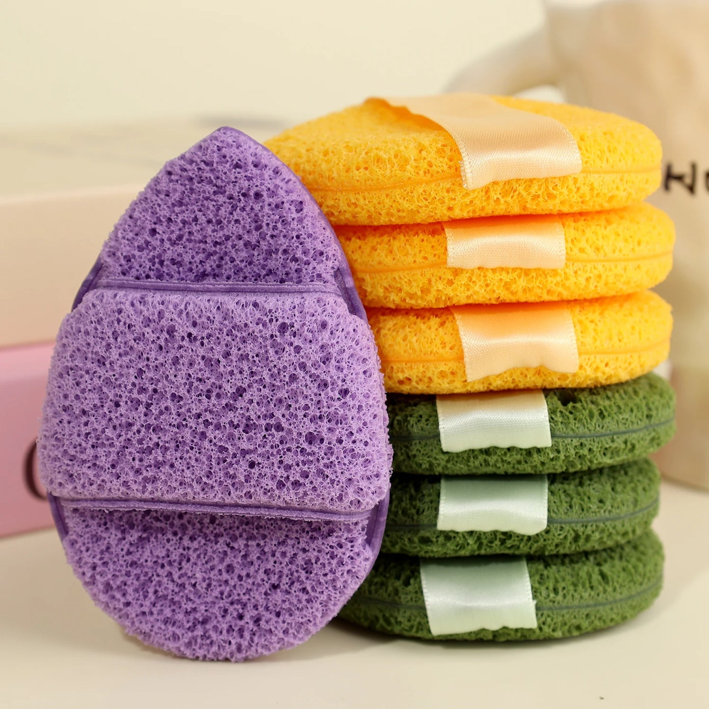 1-3pcs Exfoliating Face Wash Cleansing Sponge Blackhead Removal Makeup Remover Foam Puff Tool Deep Clean Pore Cleaner Skincare