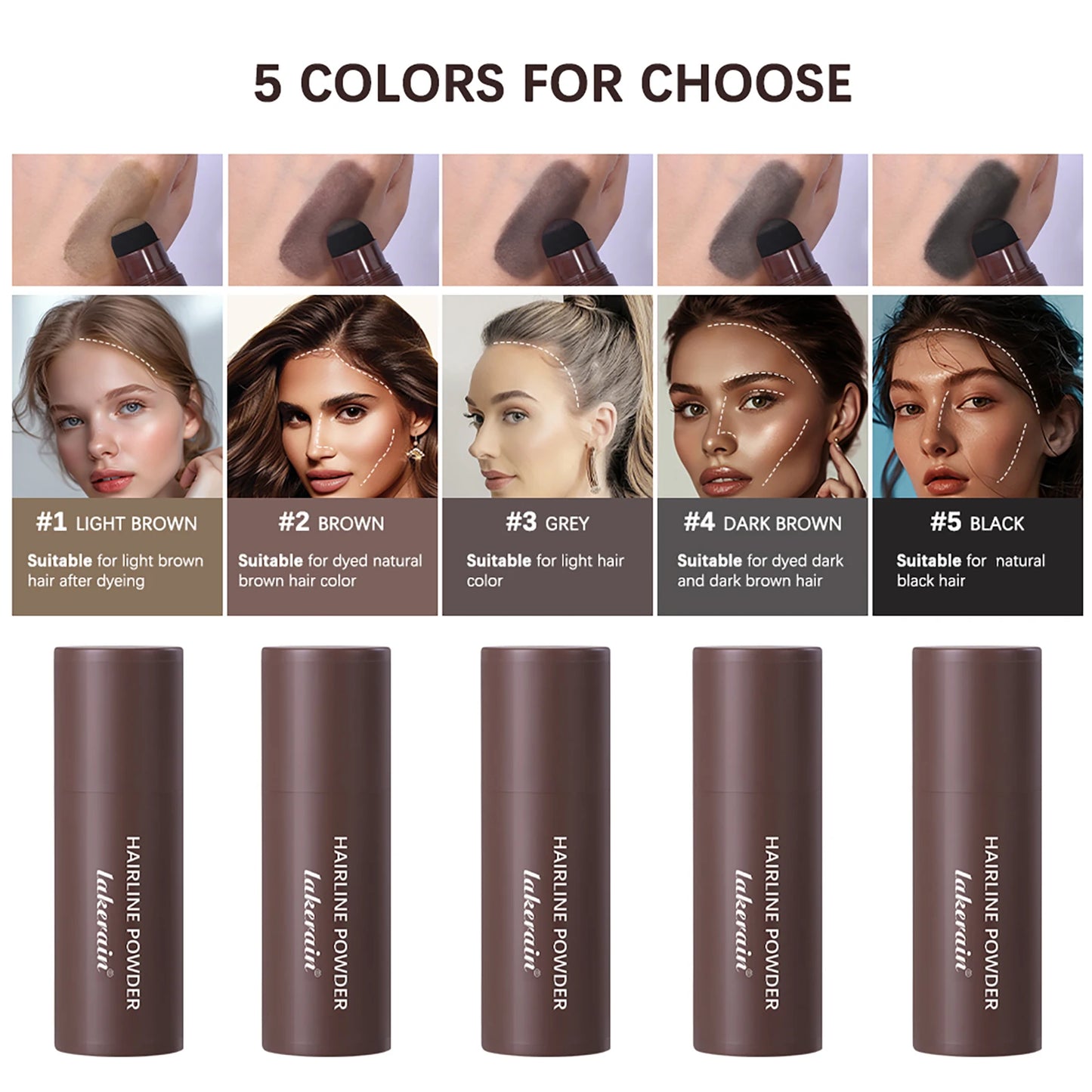 Stylo réparateur capillaire en stick : fibres pour des cheveux instantanément plus épais et plus fournis. 6 teintes pour hommes et femmes.