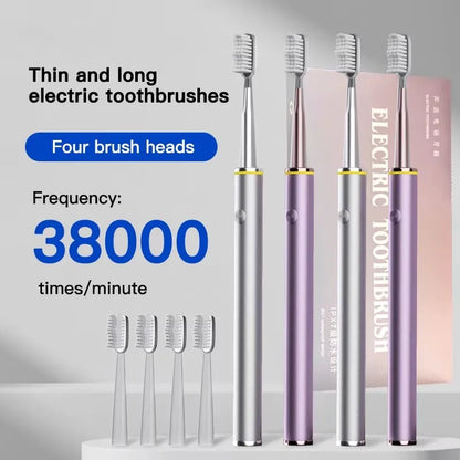 Electric Toothbrush Mental Thin Brush Body Specially for Women Pure Wisdom Beauty Soft DuPont Bristle