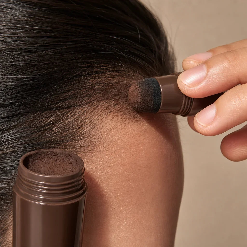 [Scale AI] detail — Stylo réparateur capillaire en stick : fibres pour des cheveux instantanément plus épais et plus fournis. 6 teintes pour hommes et femmes.