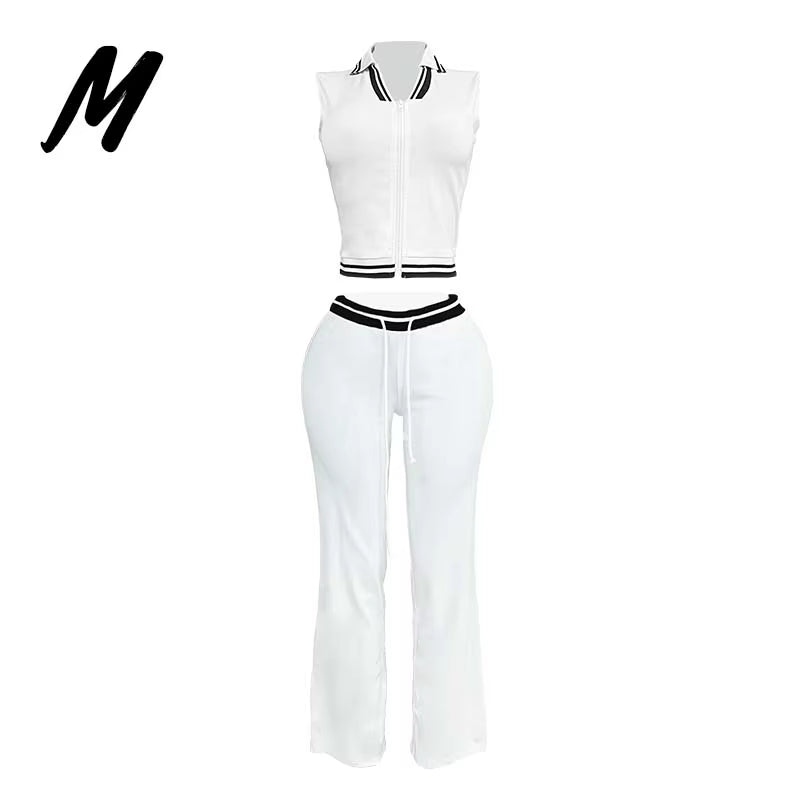 Clothing Manufacturers Custom Logo Polo Vest Top and Skirt Set Tracksuits Women Clothing Loungewear 2 Piece Set Women Sets